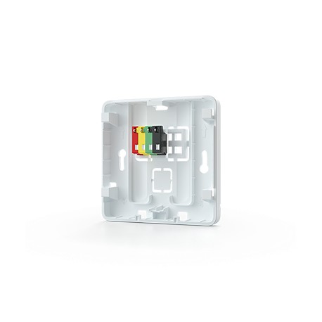 PLV-JB11XTX Rückwandplatte zur Aufputzmontage für JAB Bus Thermostate/Sensoren, Maße 82×82×11/22 mm.