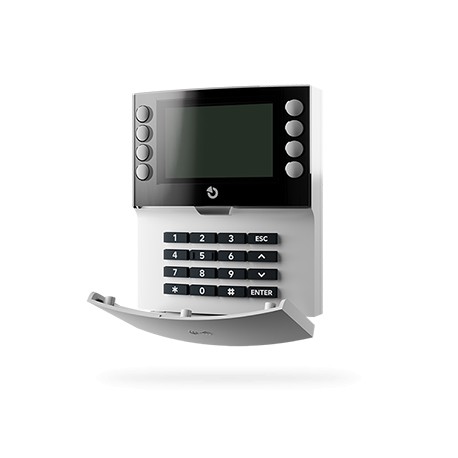 JABLOTRON JA-155E-NFC bežična četverosegmentna tipkovnica s LCD zaslonom i ugrađenim NFC čitačem za JABLOTRON 100+ i