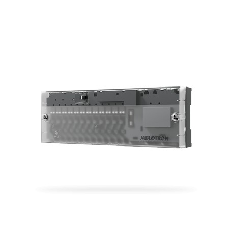 Jablotron JB-128N sabirnični modul upravlja do 12 petlji termoelementnih glavica i krpom izvora topline.
