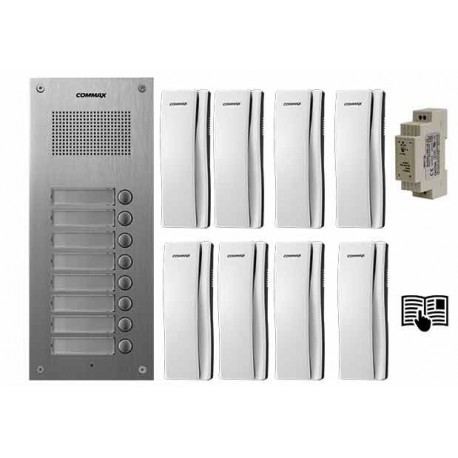 Portafonski audio komplet 8xDP-SS & DR-8UM